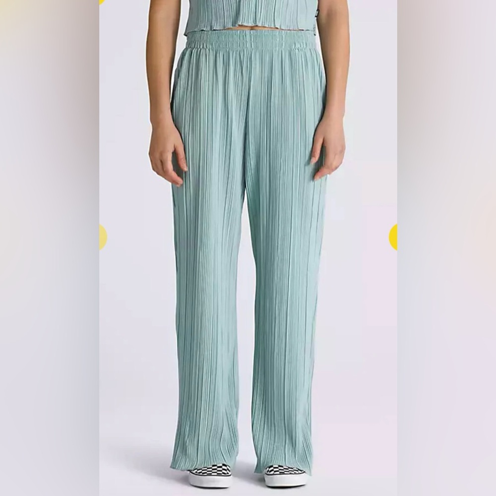 Ambrosy Easy Pleated Wide Leg Pants in Gray Mist